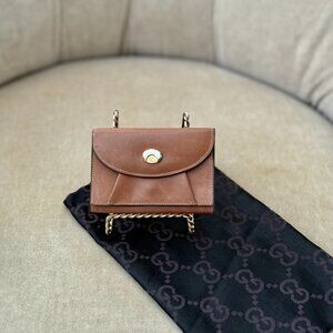 VTG Auth GUCCI Italy Iconic GG Circa 1980's MINI Foldover Leather Coin Purse